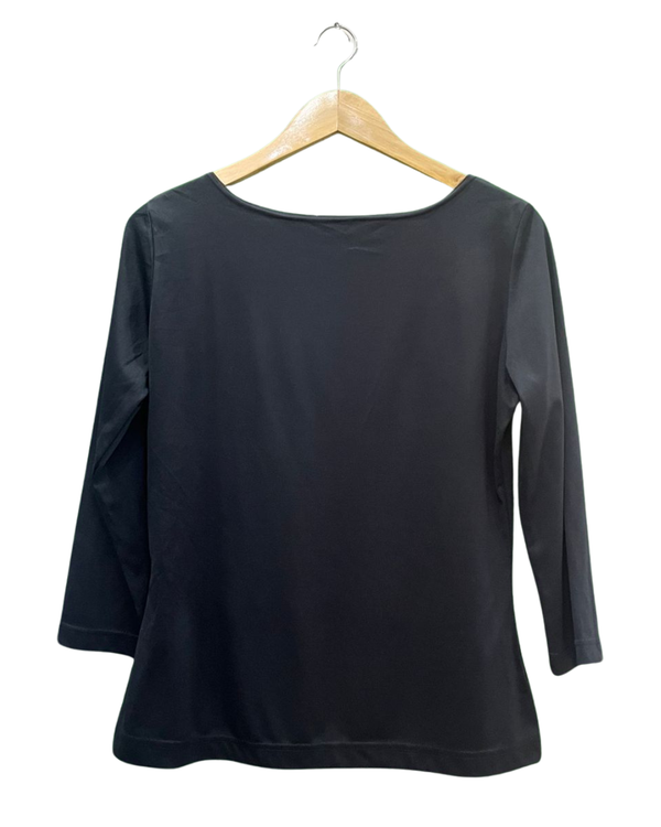 Classic Black Boat Neck Top