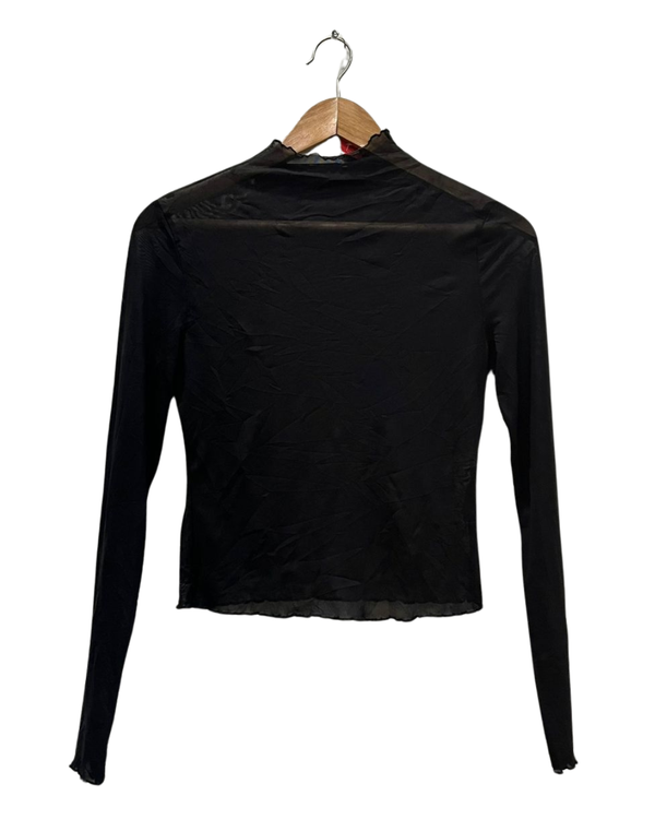 Black Mesh Top