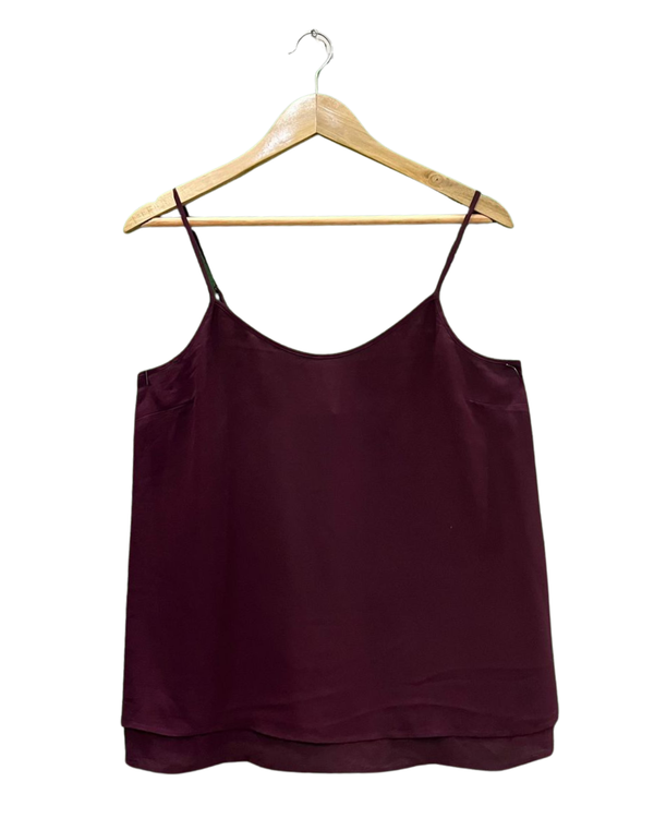 Burgundy Sleeveless Cami Top