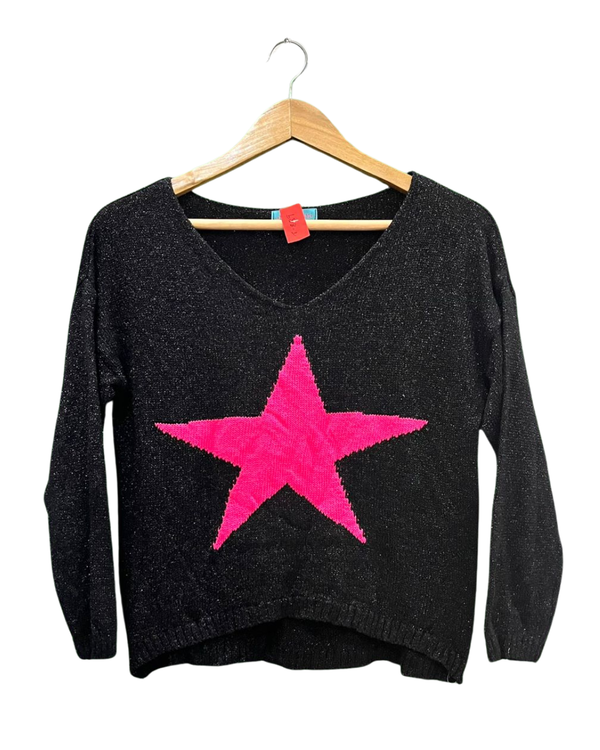 Pink Star Graphic Knit Top