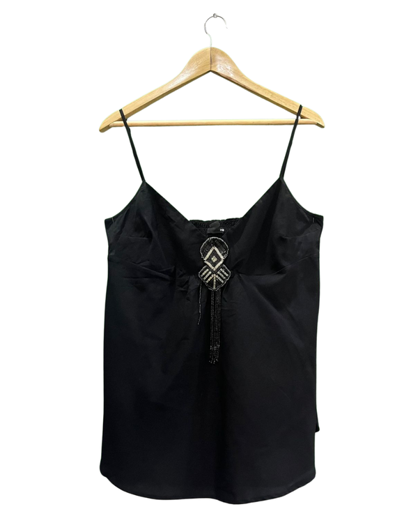 H&M Black Beaded Camisole