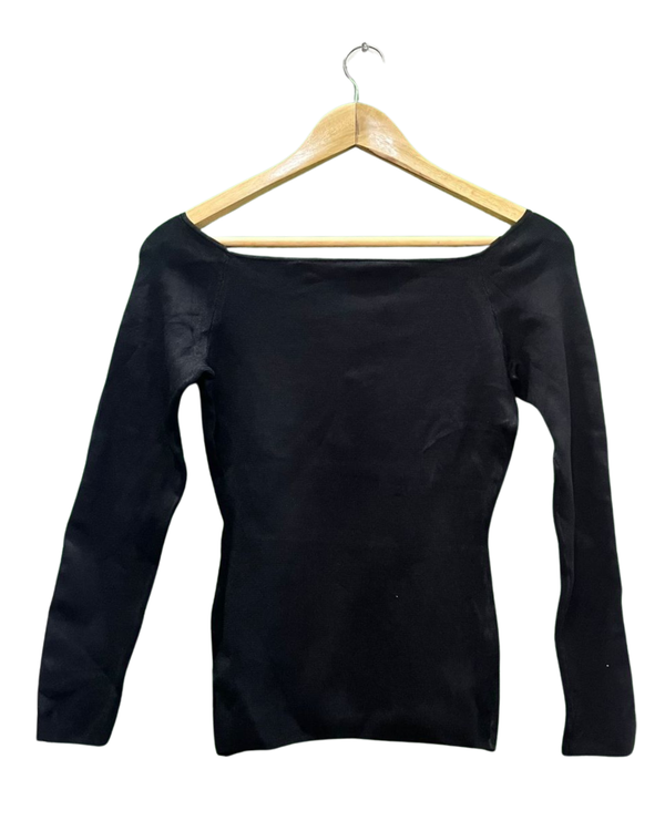 H&M Classic Fitted Black Long-Sleeve Shirt