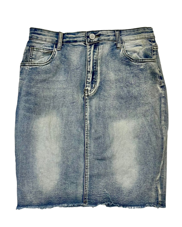 Shein Light Wash Denim Mini Skirt