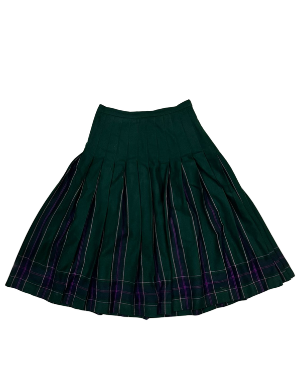 Tartan A-Line Pleated Skirt