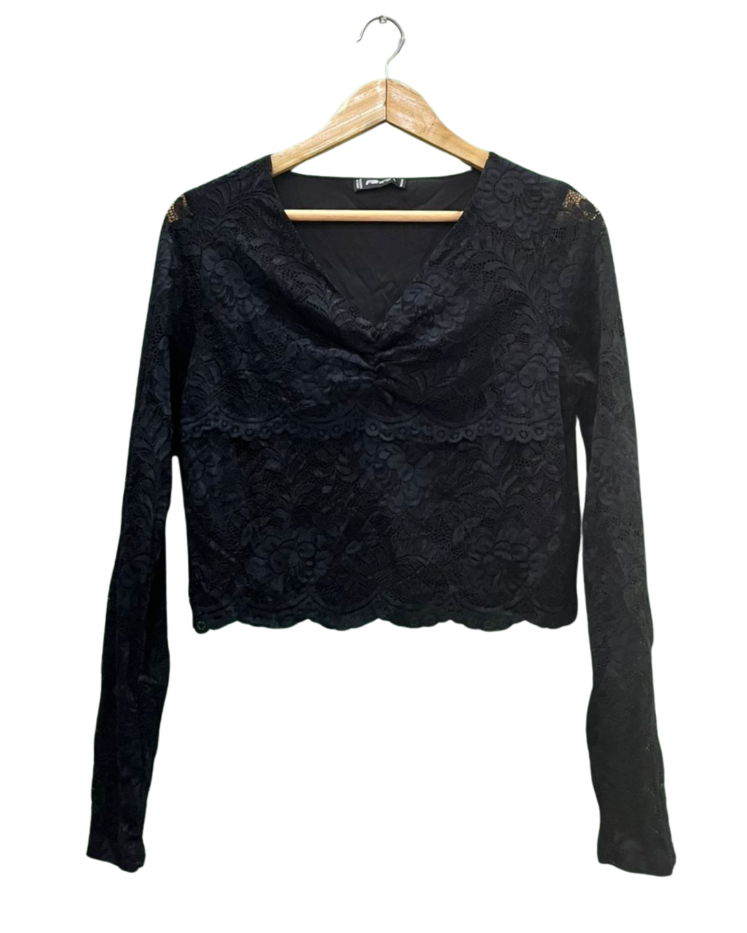 Gothic Lace Scalloped Hem Top
