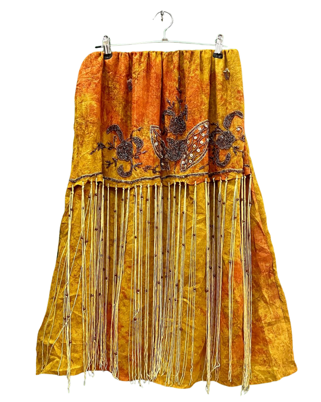 Tie-Dye Beaded Boho Skirt