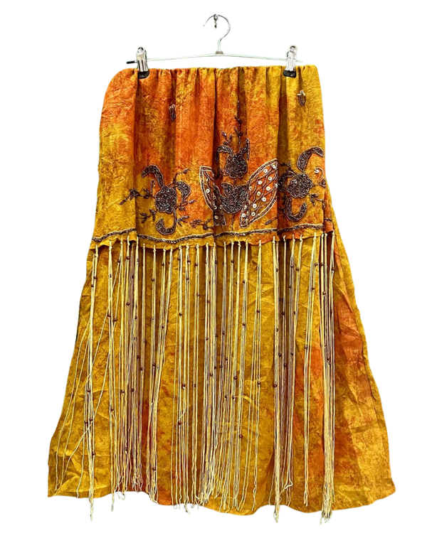 Tie-Dye Beaded Boho Skirt