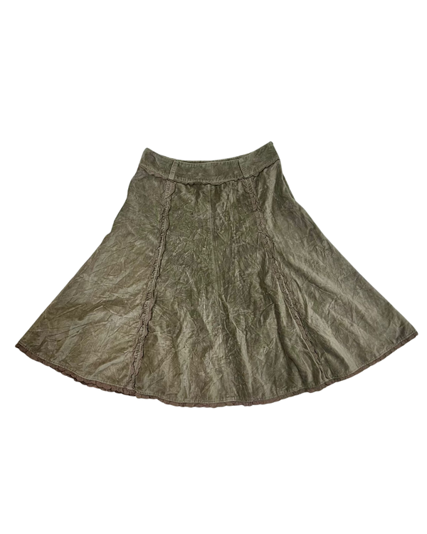 Vintage Style Flowy Midi Skirt