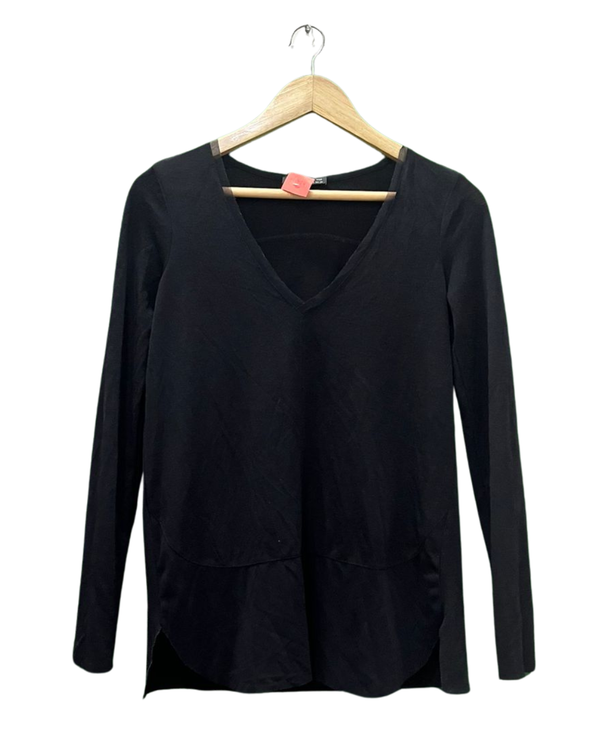 Zara Black Long-Sleeve Top