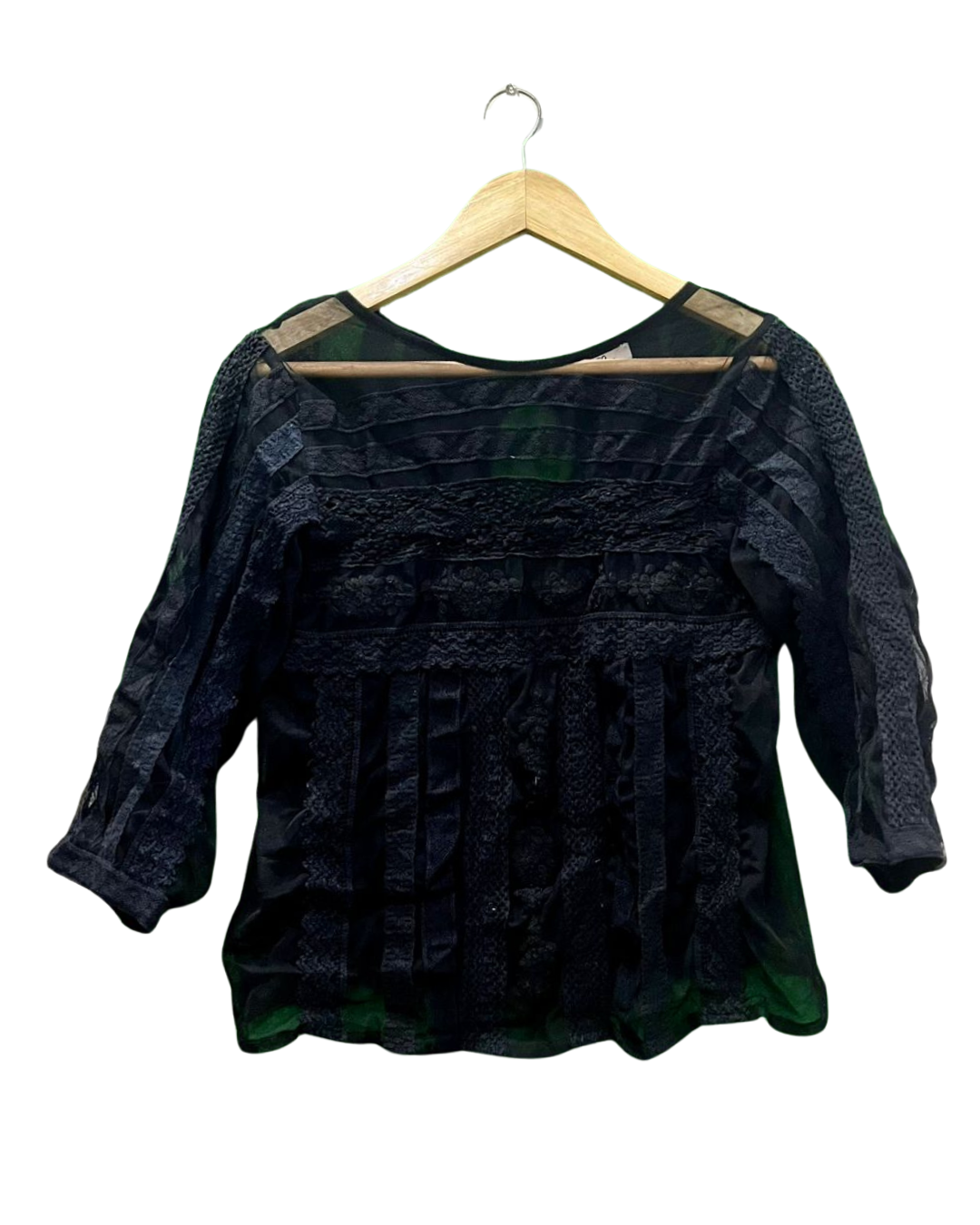 Mango Black Lace Top