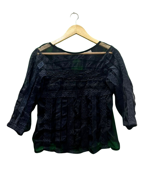 Mango Black Lace Top