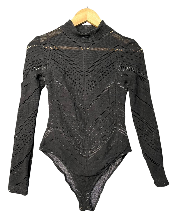 Black Long-Sleeve Bodysuit