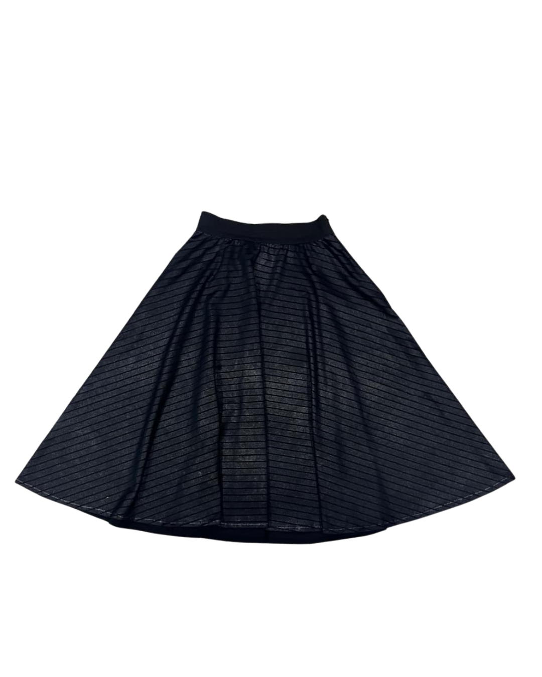 A-LINE FLARED BLACK LINED SKIRT