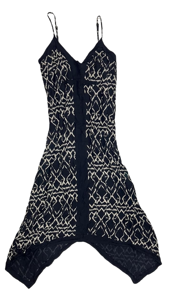 Black Printed Strap Dress