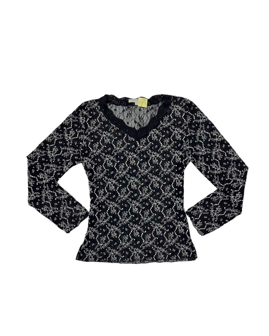 LACE TRIM FLORAL TOP