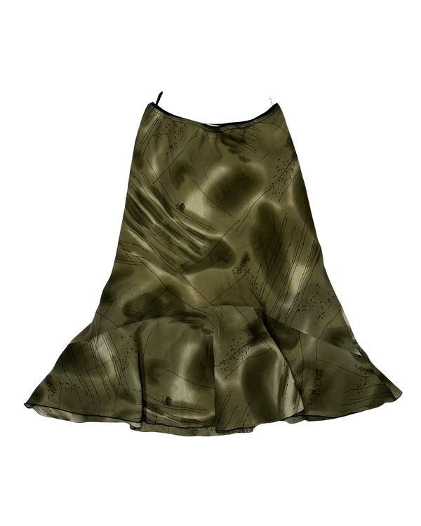 DARK GREEN LONG SKIRT