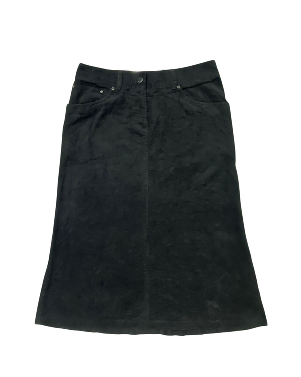 H&M BLACK CORDUROY SKIRT