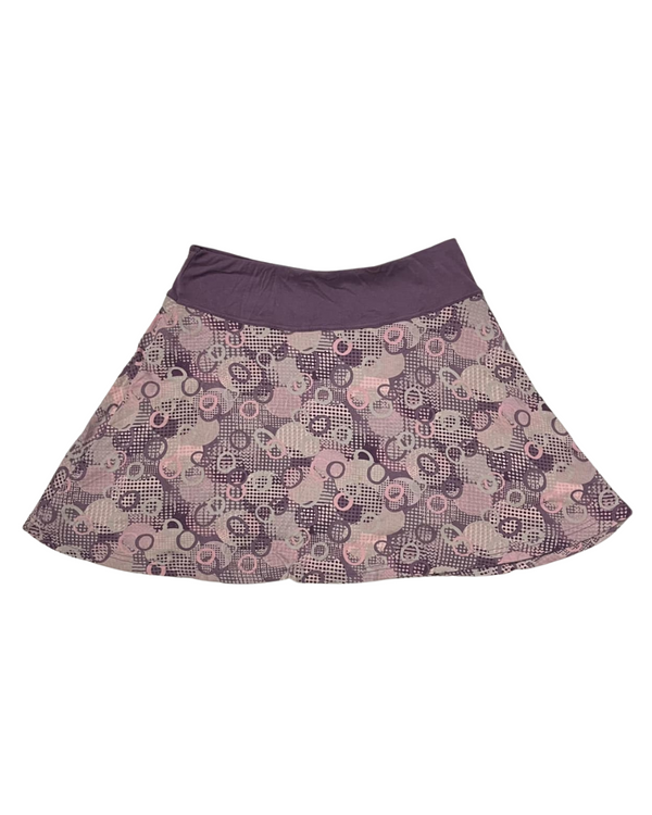 PURPLE PRINTED MINI SKIRT