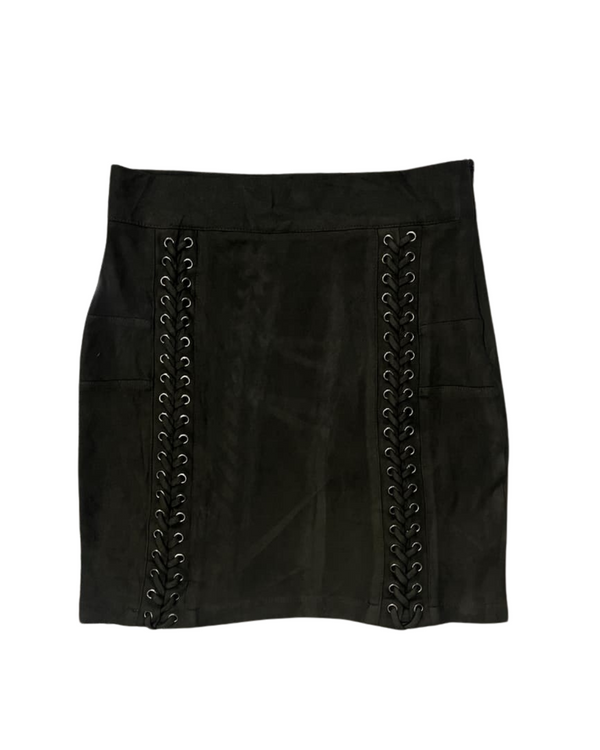 LACE-UP DETAIL MINI SKIRT