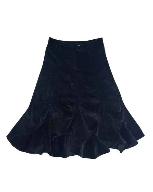 BLACK FLOWY SKIRT