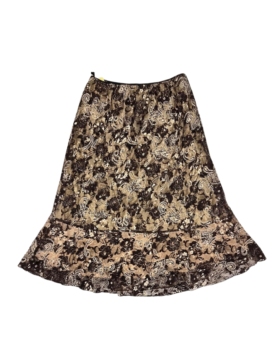 BROWN FLORAL SKIRT