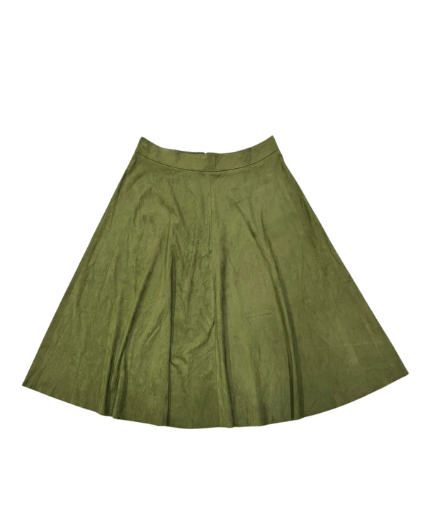 OLIVE GREEN SUEDE SKIRT
