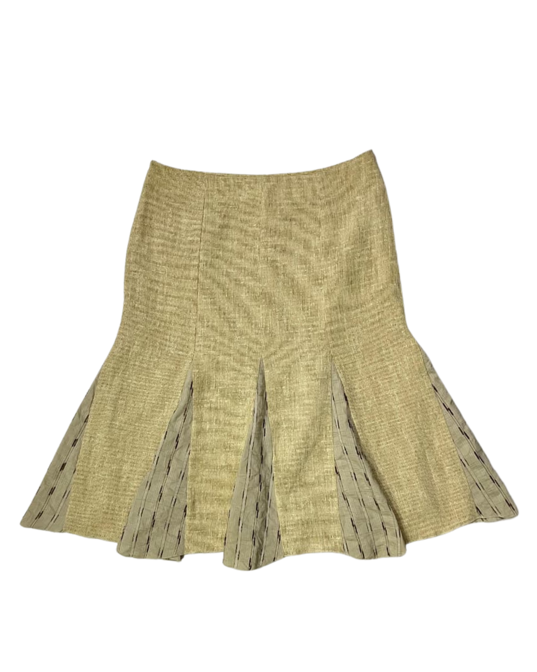 BEIGE PLEATED SKIRT