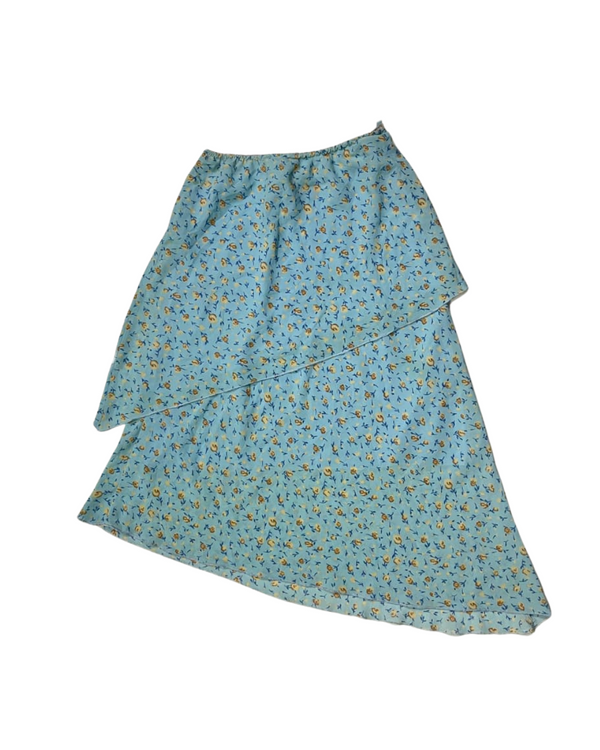 BLUE FLORAL SKIRT