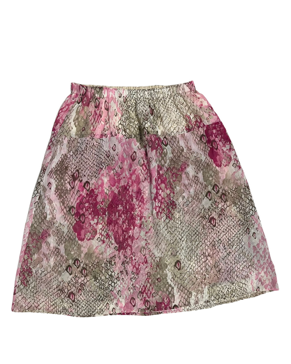 PINK PRINTED SKIRT