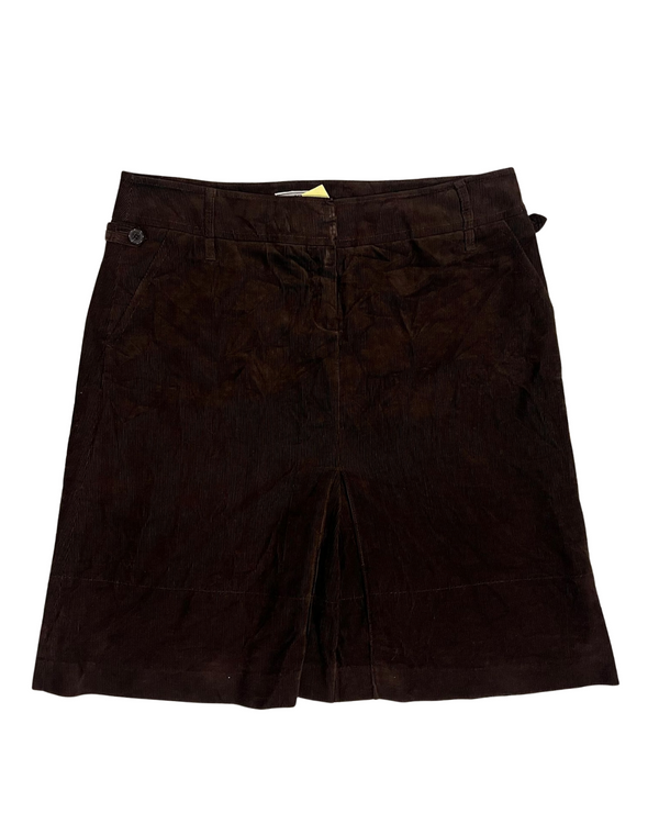 MNG DARK BROWN CORDUROY SKIRT