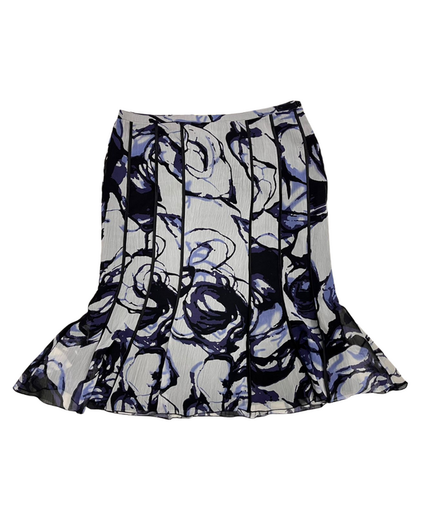 BLUE & WHITE MESH SKIRT