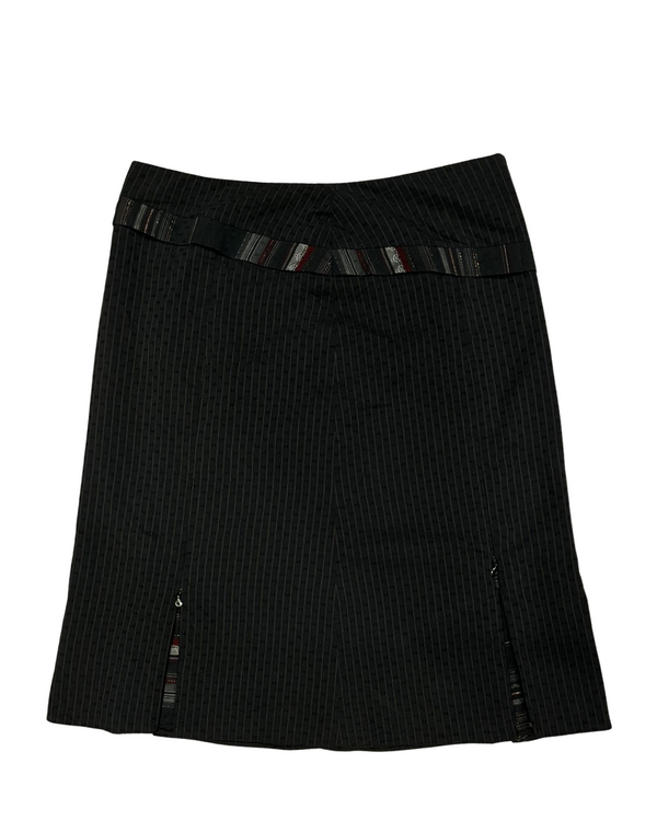 BLACK STRIPED SKIRT