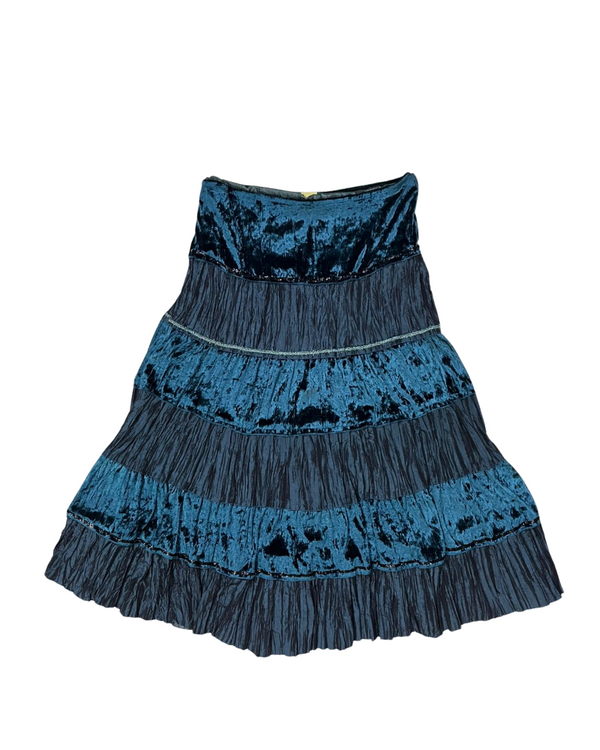 VINTAGE BLUE MERMAID MAXI SKIRT