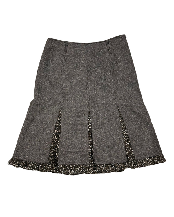 SIXTH SENSE WOOL BLEND PLEATED LINED SKIRT