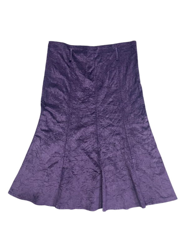 PURPLE SUEDE LONG SKIRT