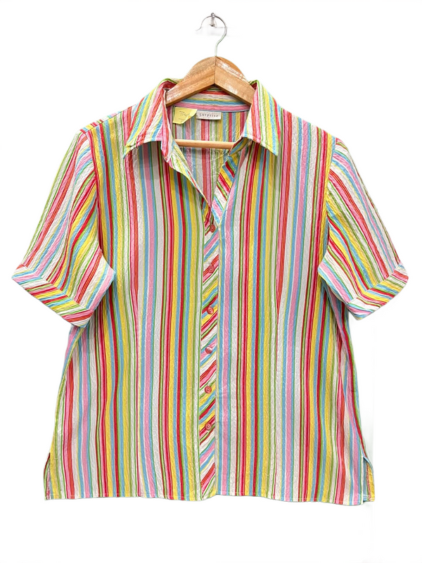Colorful Stripes Button Down Shirt
