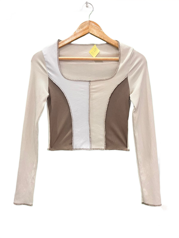 SHEIN Full Sleeve Square Neck Top