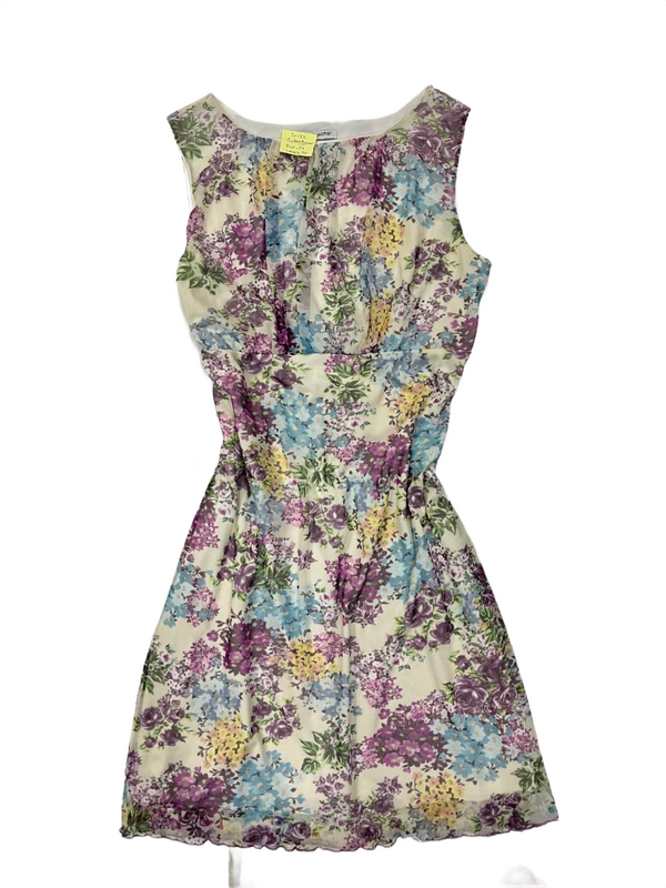 Floral Mesh Short Dress