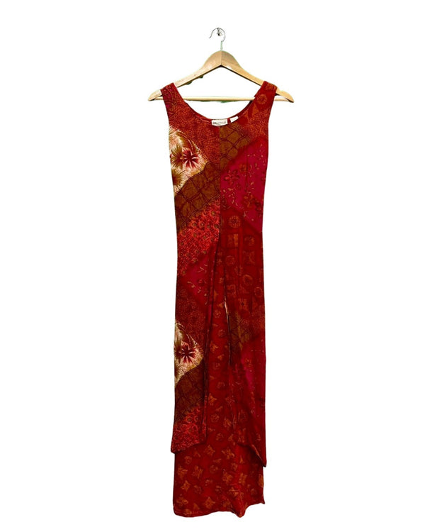 Red Printed Maxi Dress
