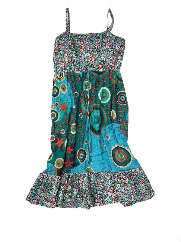 Vibrant Abstract Print Summer Cami Dress