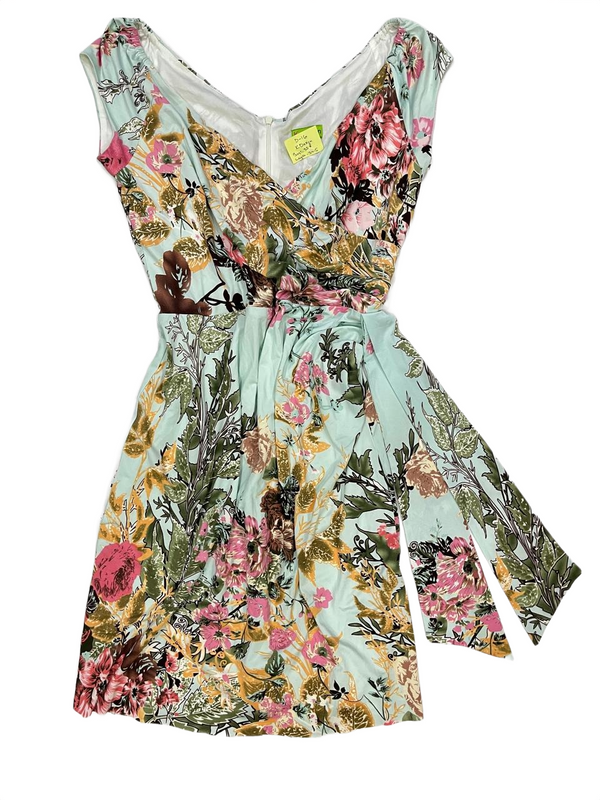 Bohemian Bloom V-Neck Mini Dress