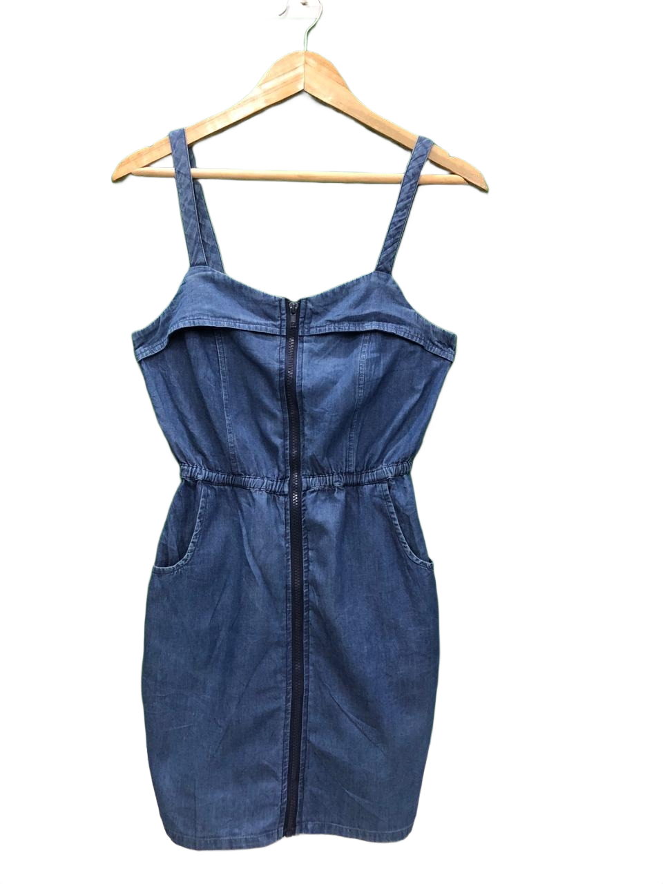 Denim Apron Zipper Dress