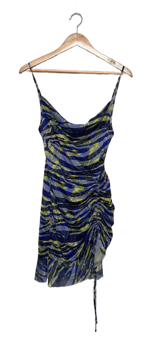 Printed Cowl Neckline Dress