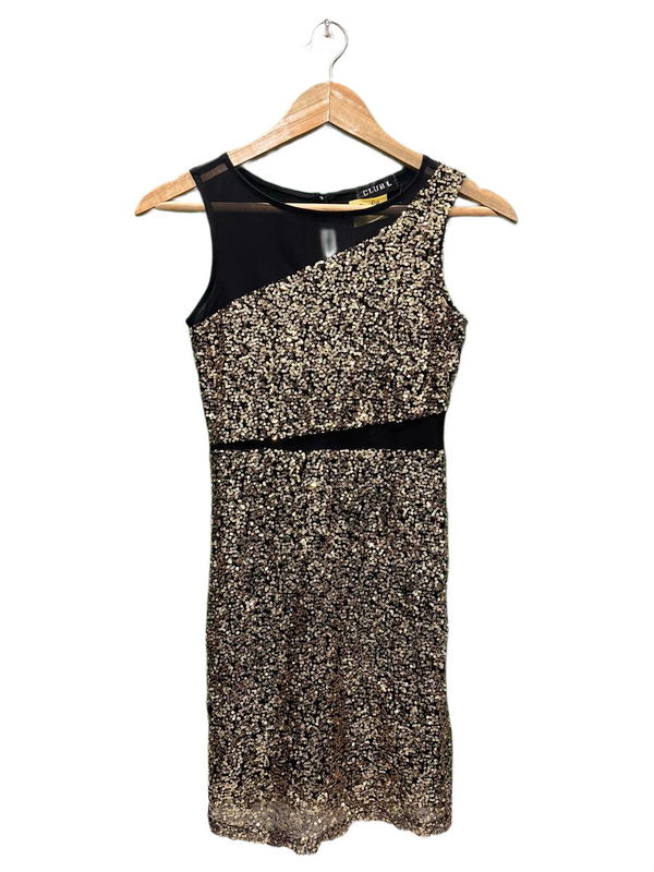 Gold Glitter Party Dress