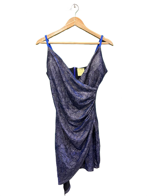 Blue Glitter Mini Dress