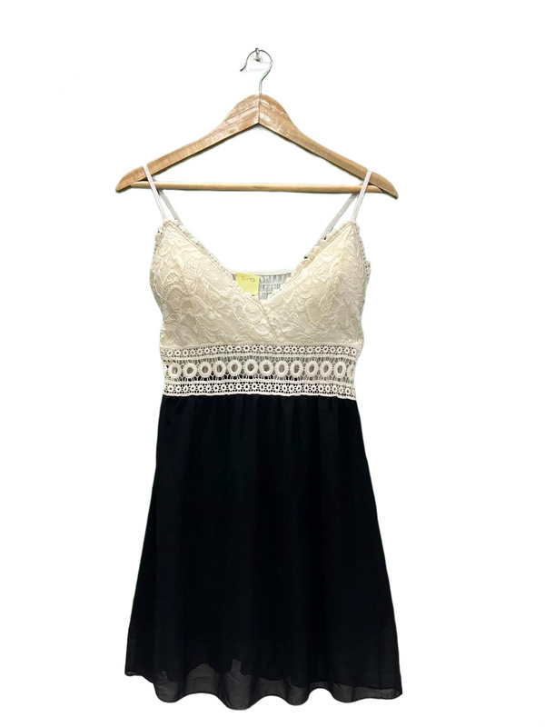 White and Black Mini Dress
