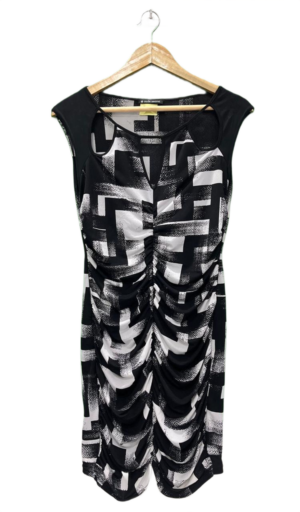 Black Geometric Mini Dress