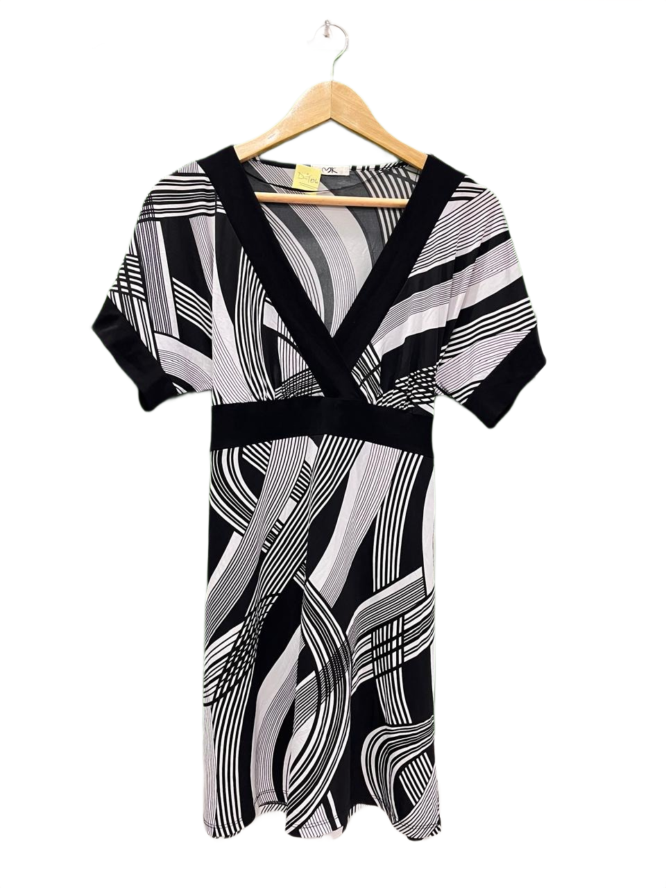 Black and White Geometric Dress