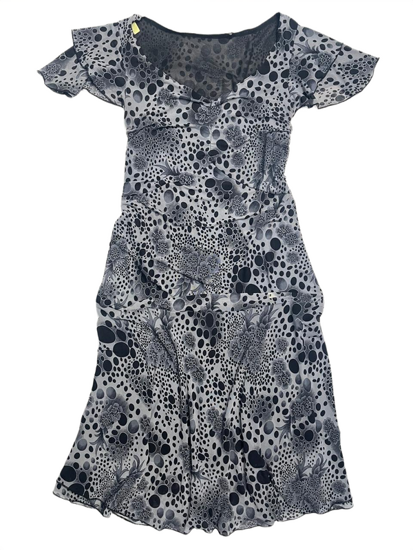 Grey Cheetah Print Long Dress