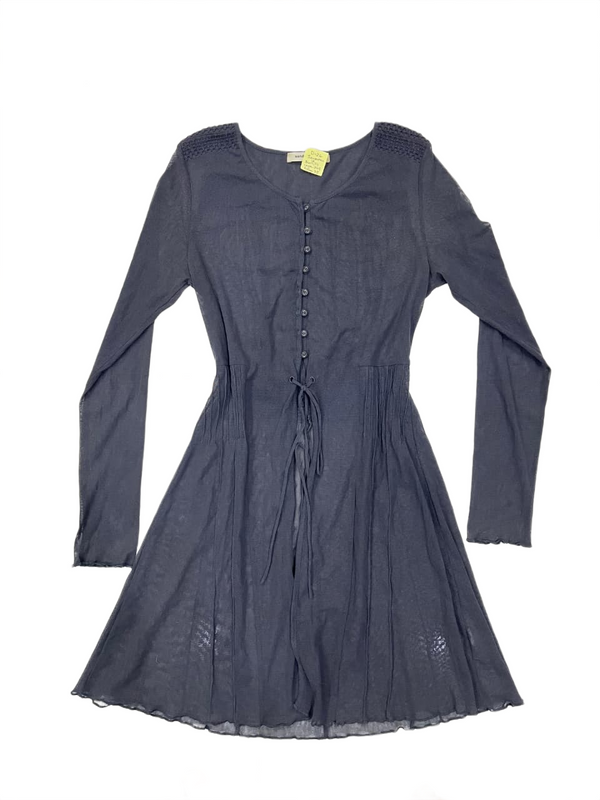 Plain Black Full Slevees Dress